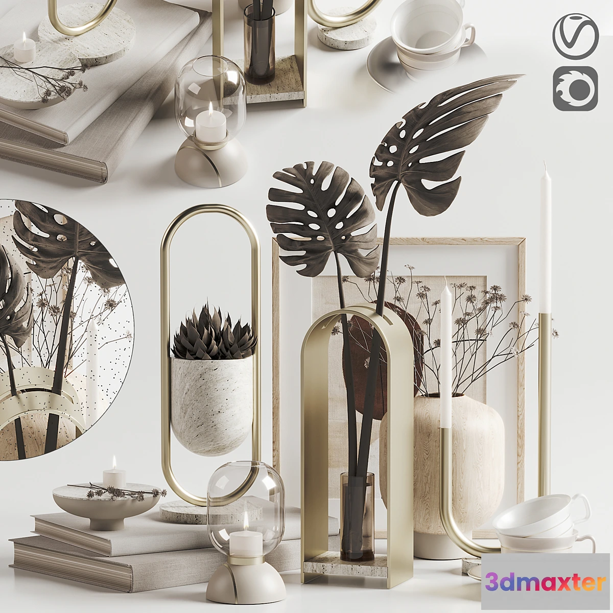 826310 - Decoration Set 002 Arche Collection Hauri Candleholder by Peca - No.3