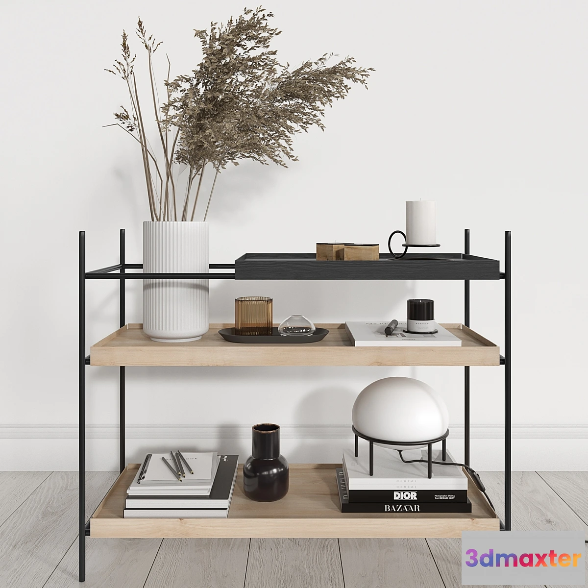 826368 - Woud Shelves with Decorative Filling - No.3