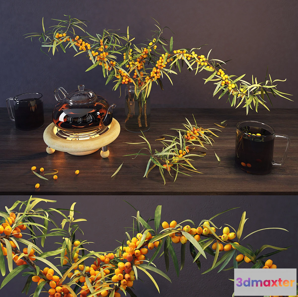 826514 - Sea buckthorn and kettle - No.3