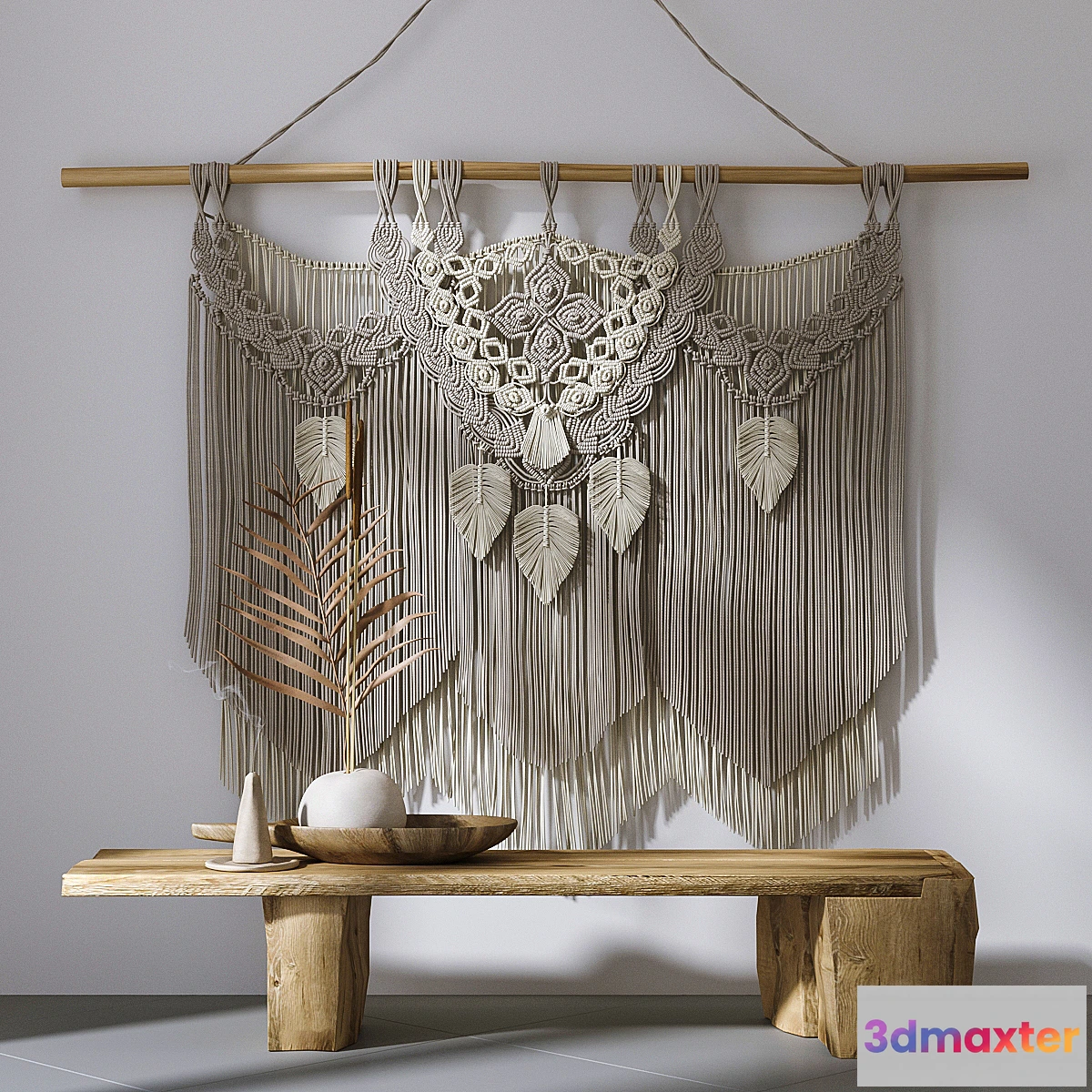 826822 - Decorative set with panels Macrame # 2 - No.3