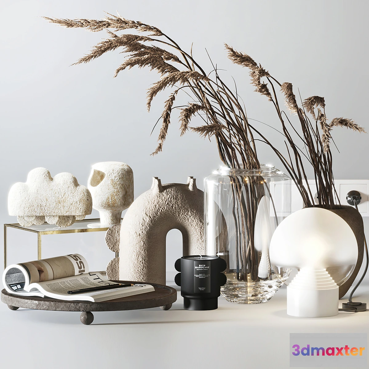 826964 - Decorative set with Ceramic and Phragmites 10 - No.3