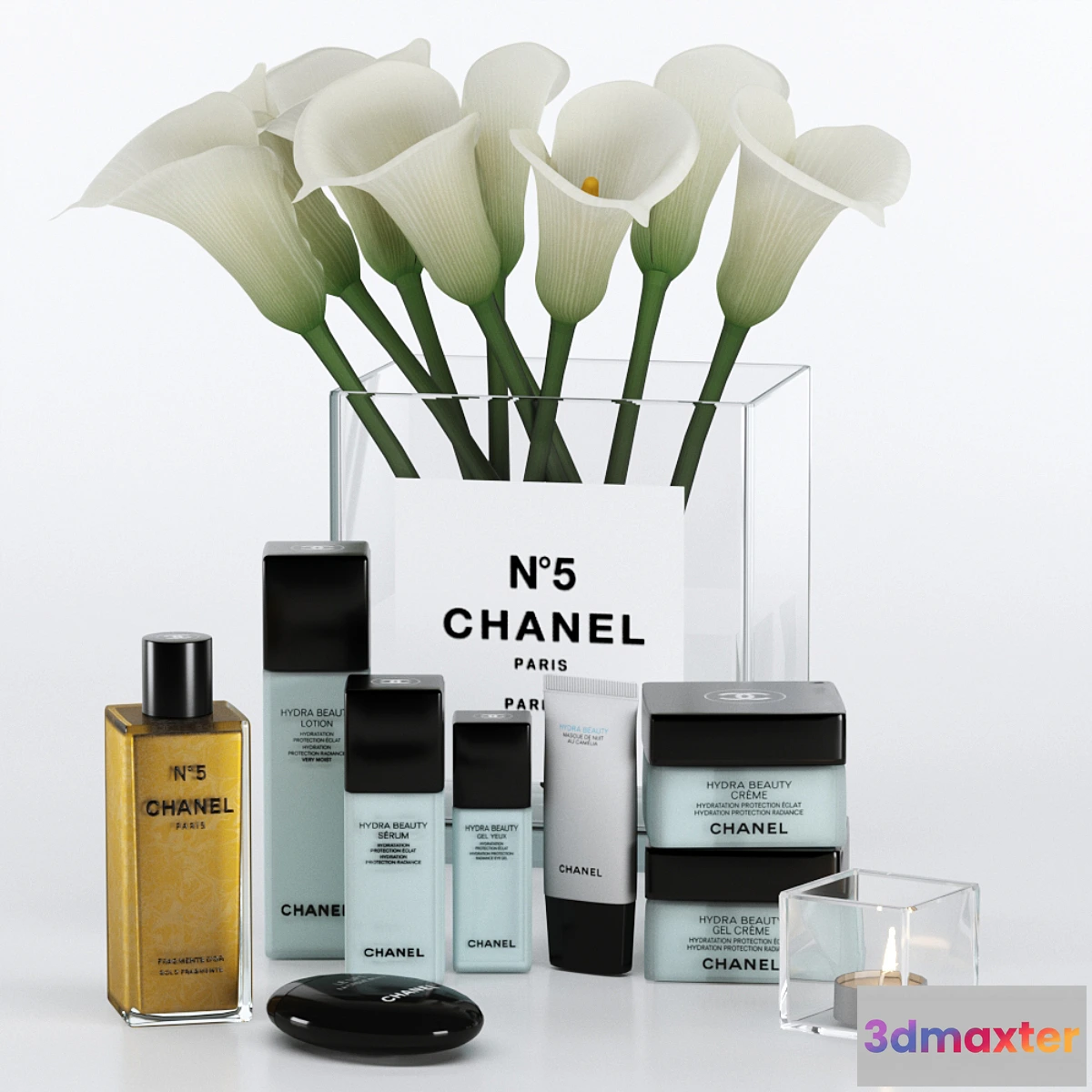 827254 - Decorative set with cosmetics and flowers - No.3