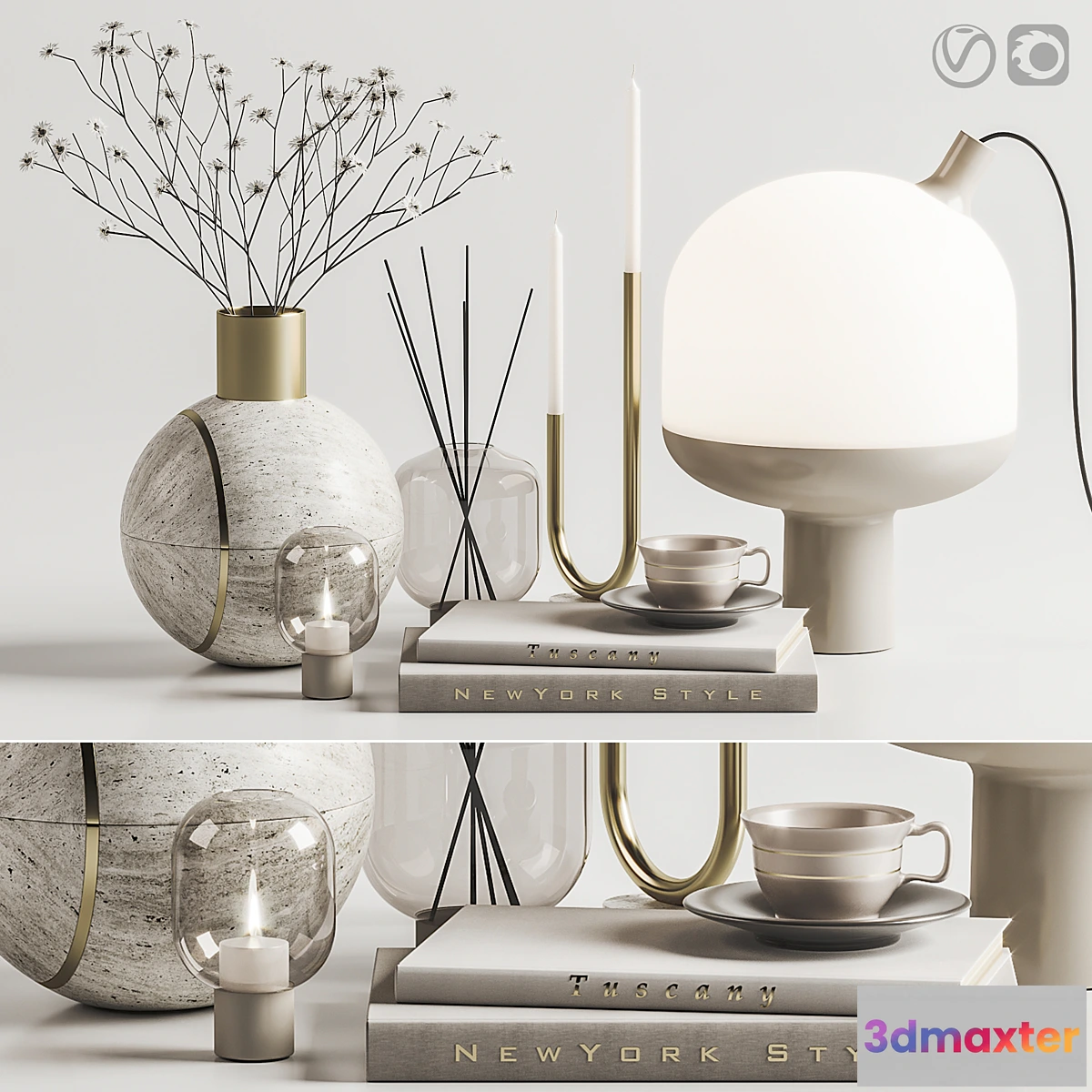 827346 - Decoration Set 001-Hauri Candleholder Arche Collection Curiosity objects - No.3