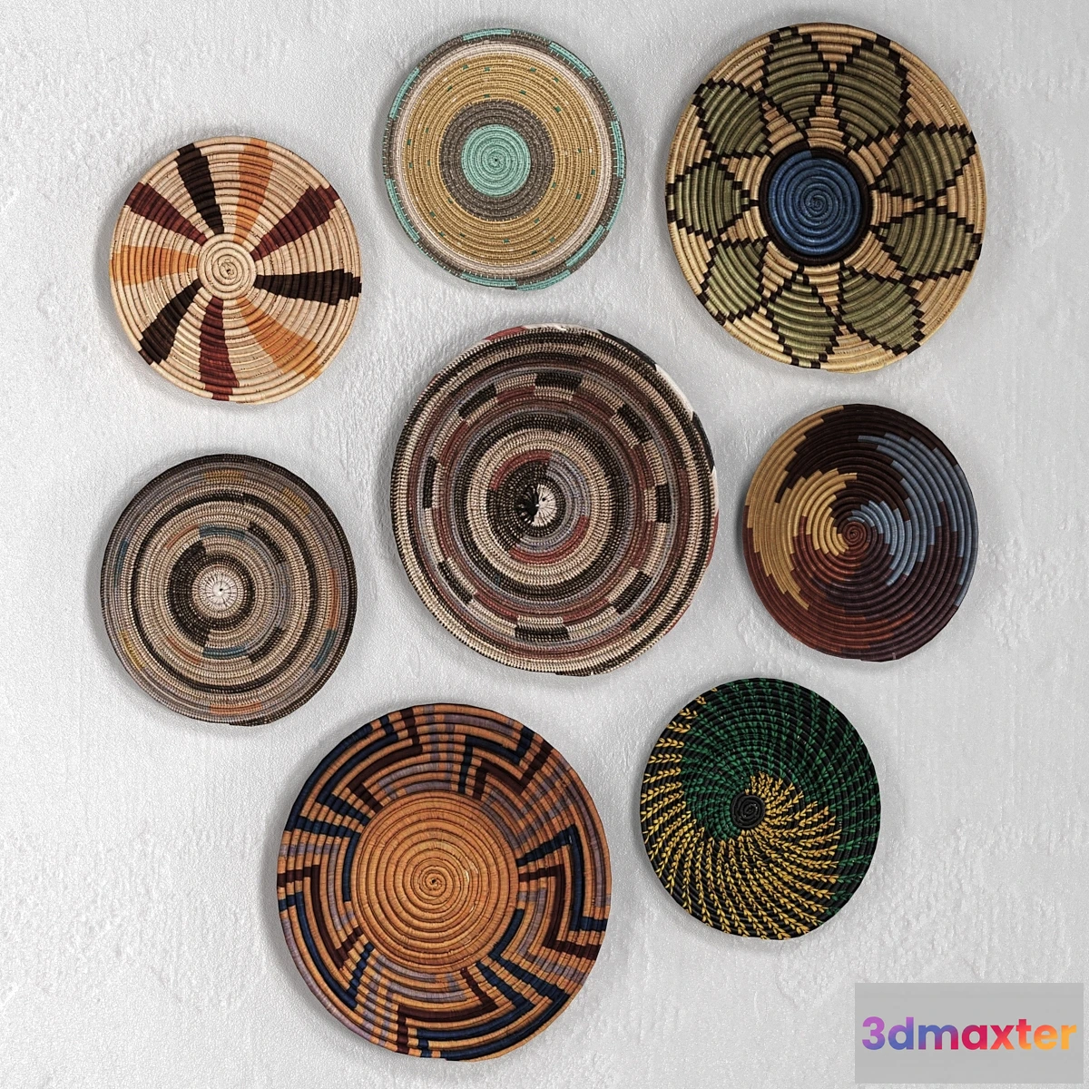 828188 - Wicker African wall baskets. - No.7