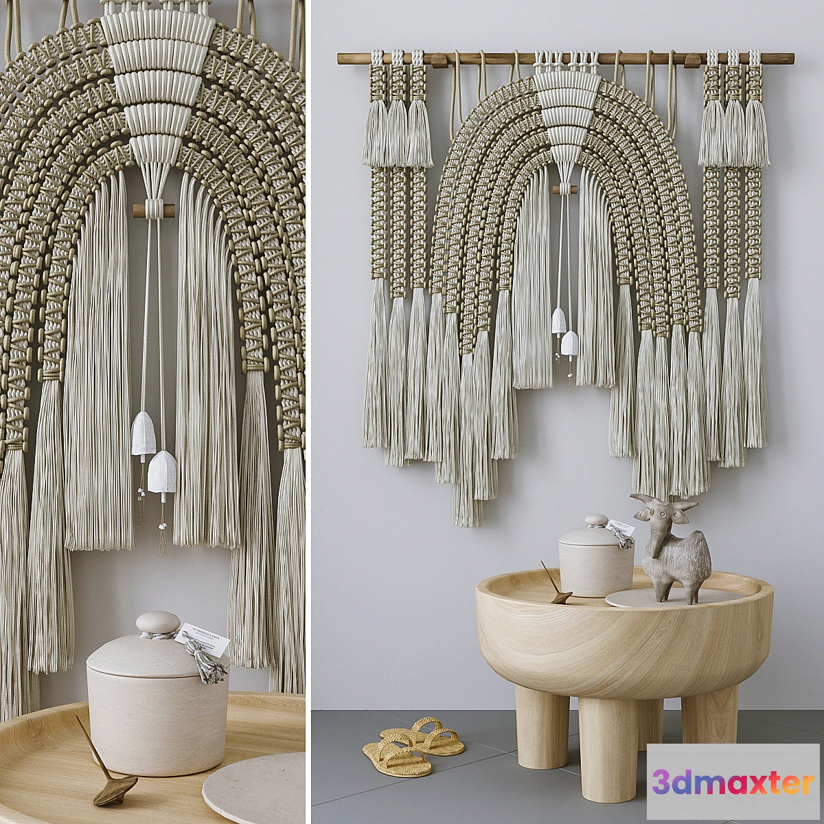 843145 - Decorative set with Wall Hanging Macrame # 5 - No.4