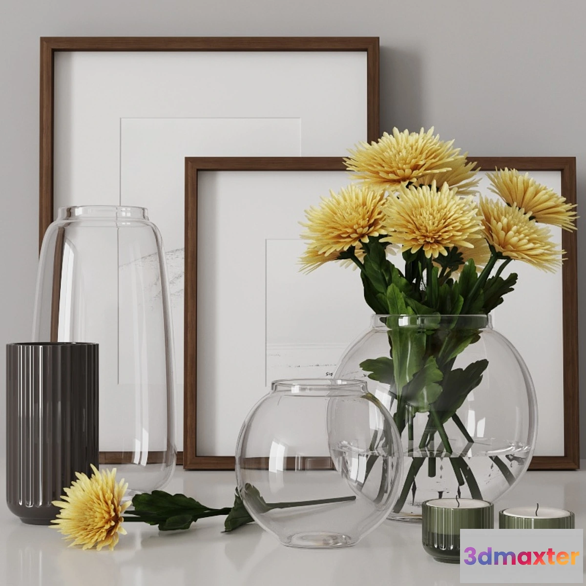 850499 - decorative set with yellow chrysanthemums 05 - No.3