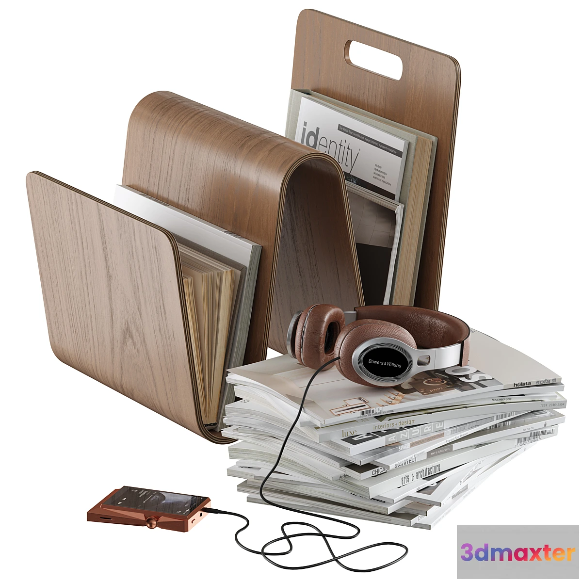 850647 - Magazine rack holder book stack headphone floor accessories decor - No.3