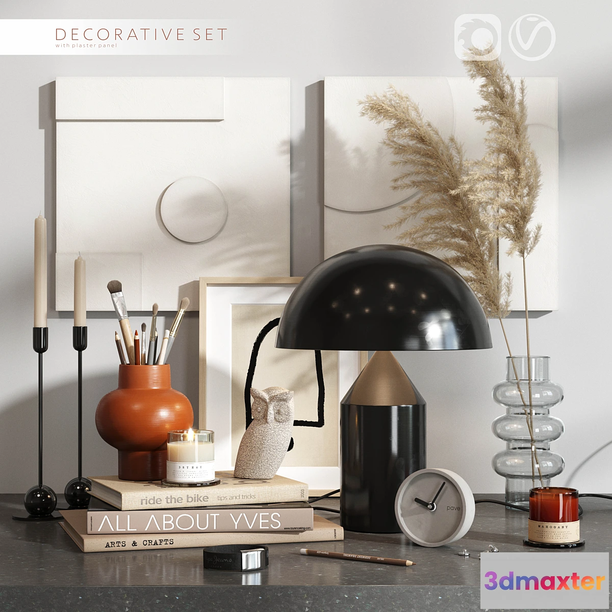 867311 - Decorative set with plaster panels - No.4