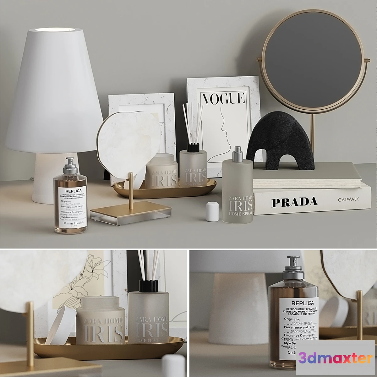 867319 - Decorative set Zara Home 3 with Table lamp - No.4