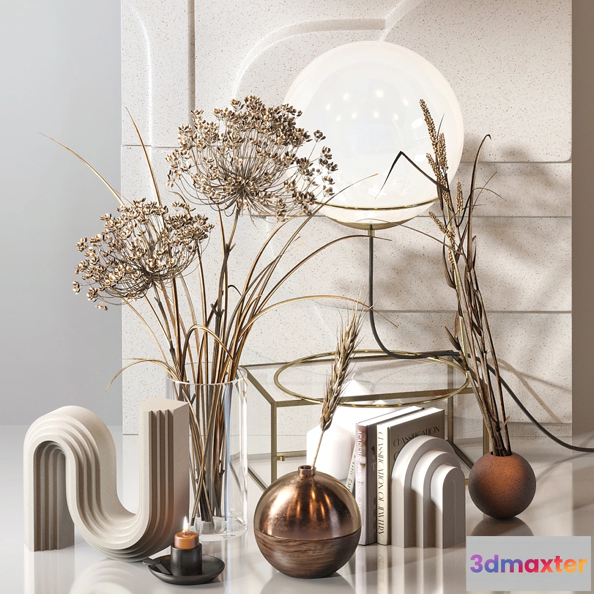 867503 - Decorative Set 04 with Carex Riparia and graceful Heracleum - No.4