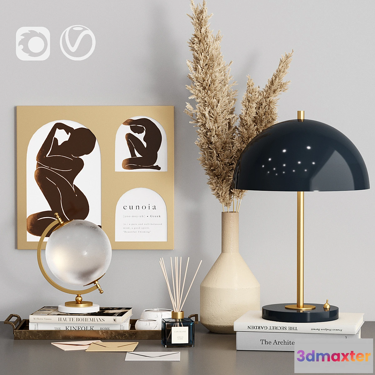 867839 - Decorative Set Zara Home with Dry Plants - No.4