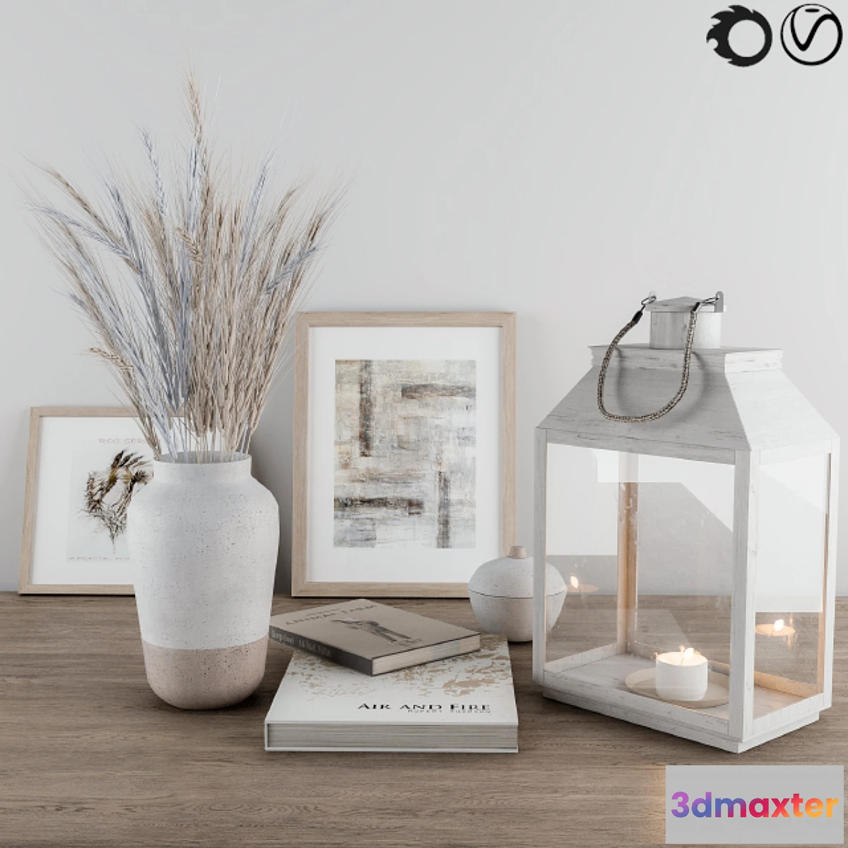 867957 - Decorative-set Blue Wheat & Lantern - No.4