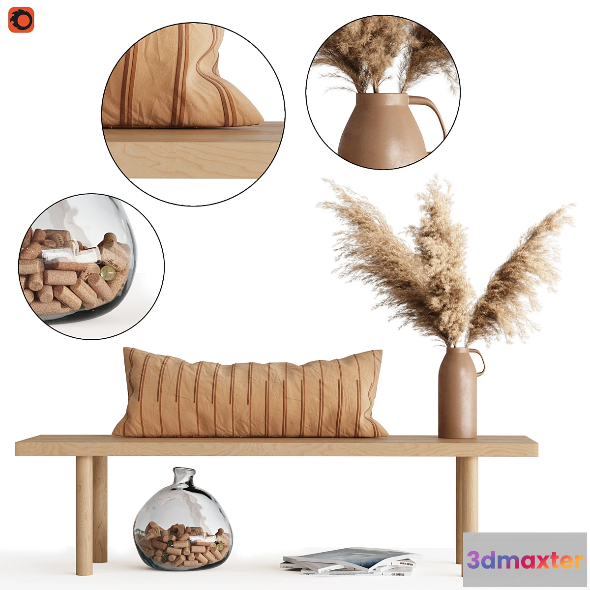 890982 - Decoration Set 05 pampas & table - No.2