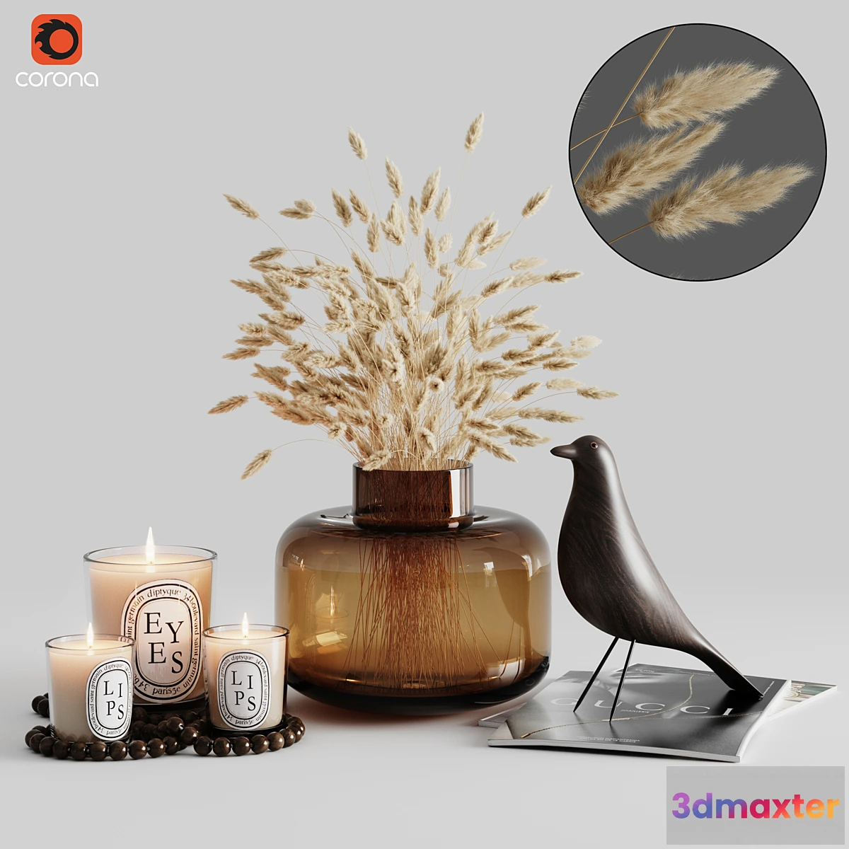 891050 - Decorative set with pampas 01 - No.2