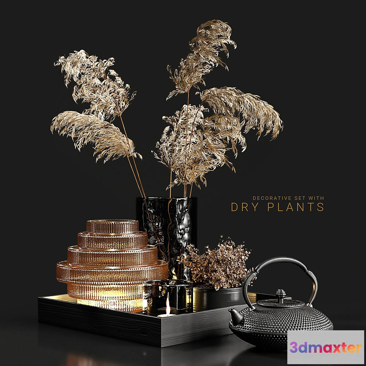 891122 - Decorative set with dry plants 3 - No.5