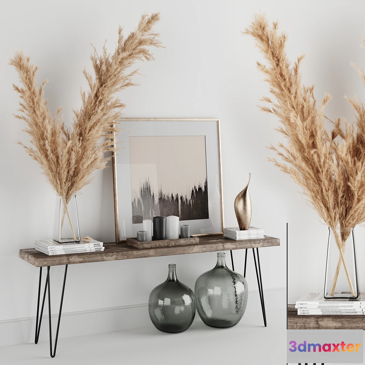 891242 - Decoration Set 01 pampas & Console - No.5