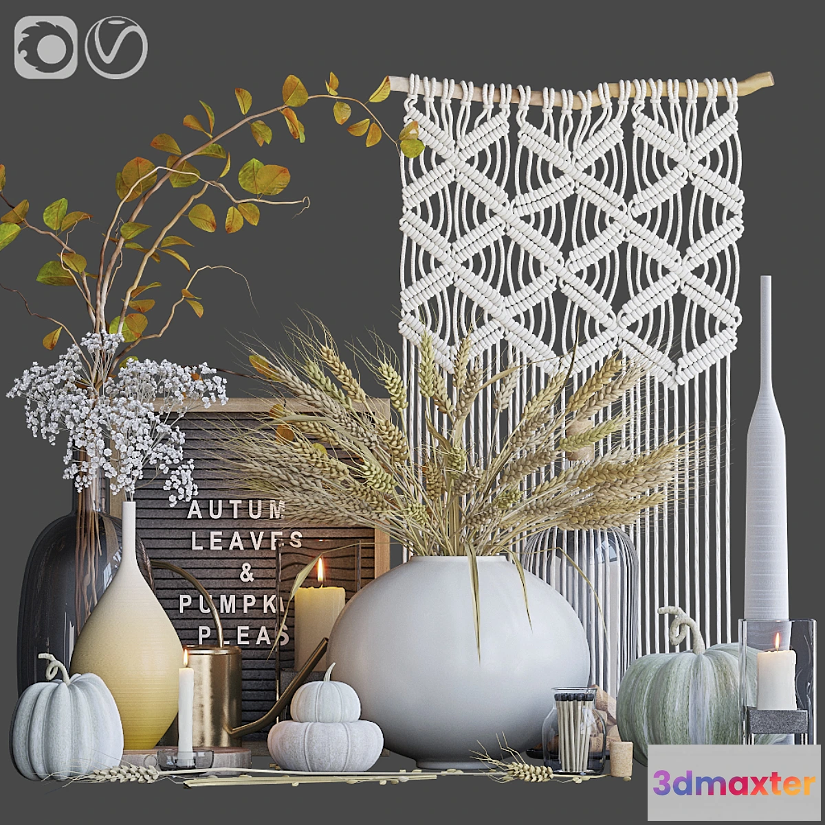 891276 - Autumn decorative set with wheat - No.2