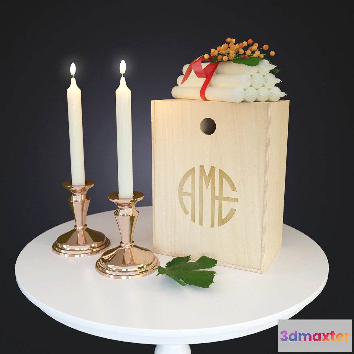 891328 - Decor Set Copper Candle Set