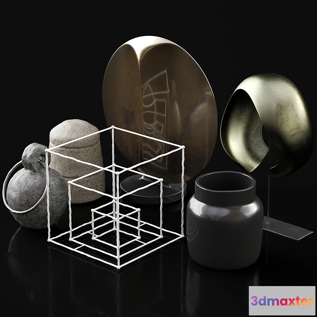 891418 - Set of decors and sculpures