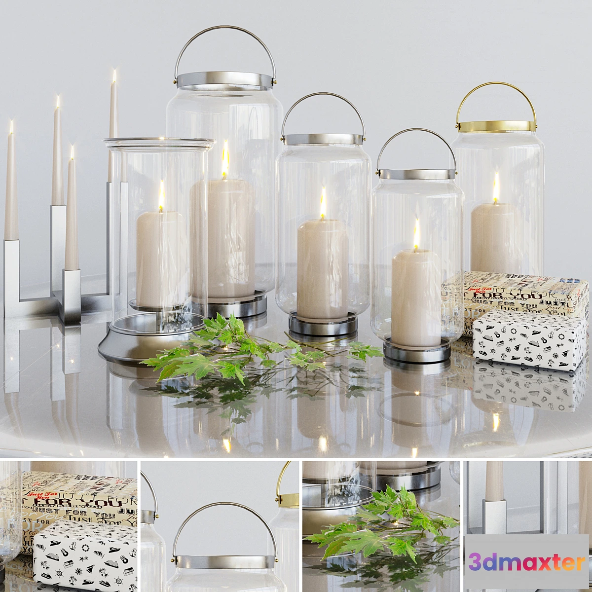 891506 - Fascinating candlesticks with candles and decor - No.4