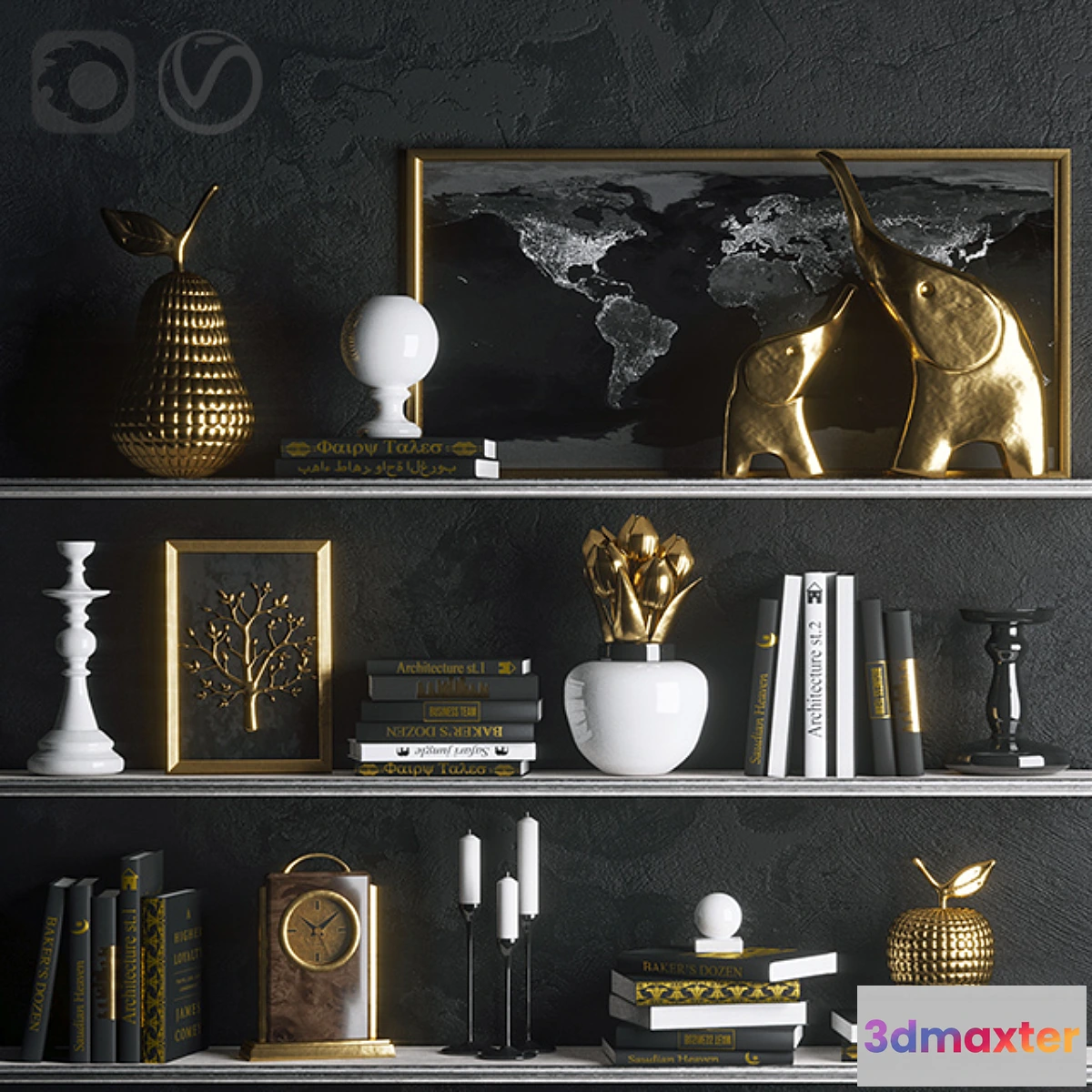 891522 - Strict in gold (decor) - No.3