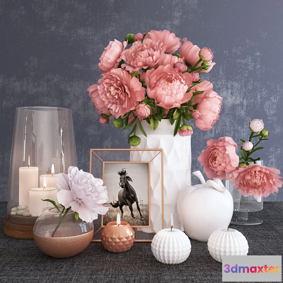 891526 - Decorative set with peonies - No.3