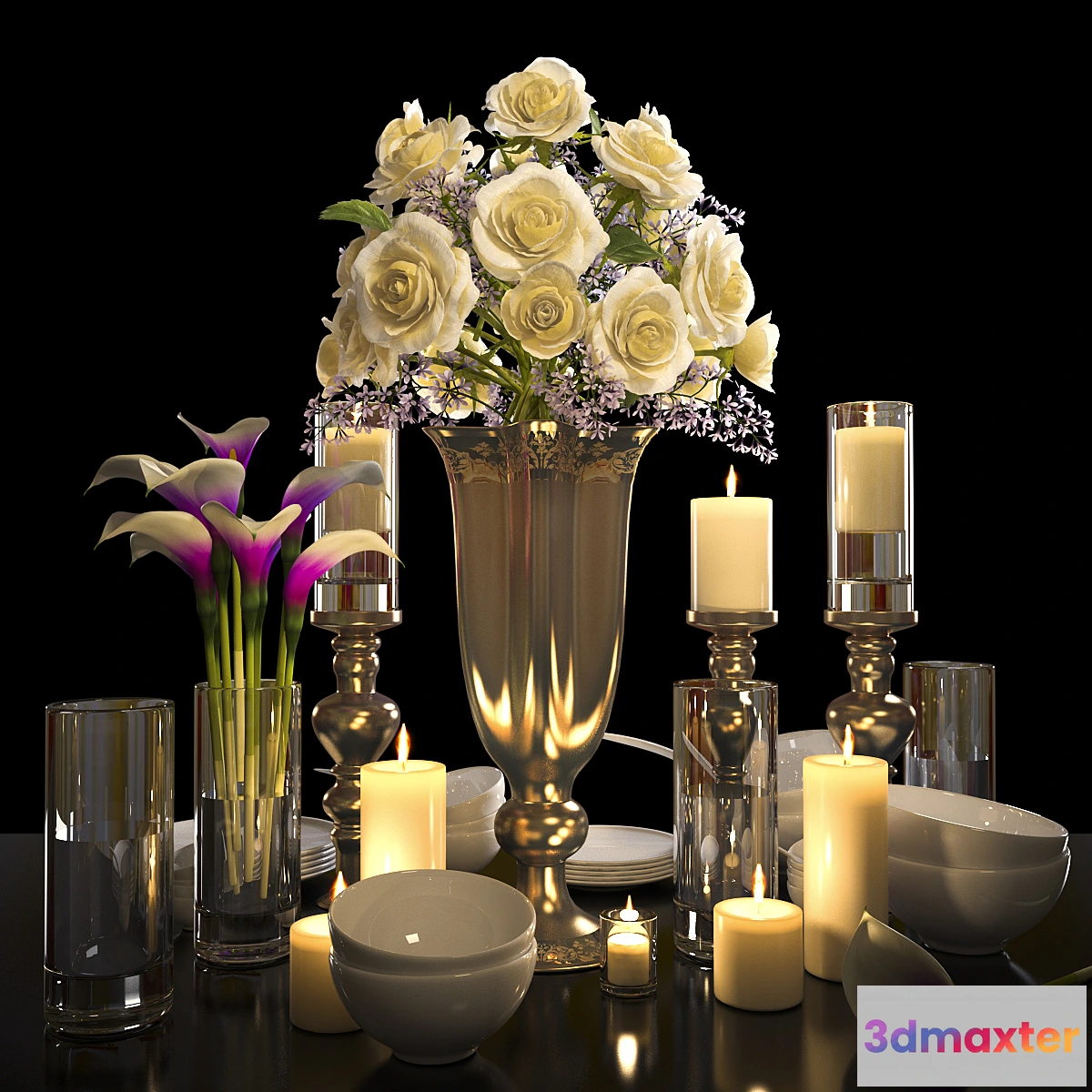 891568 - TABLEWARE 2 with ROSE