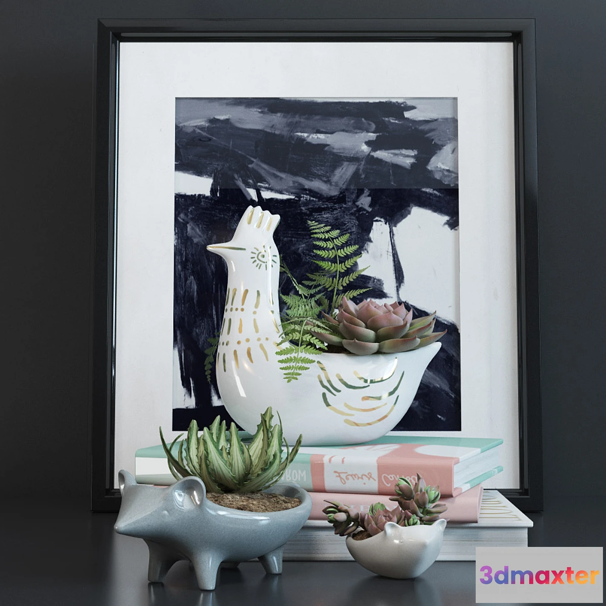 891586 - Set chicken and hedgehogs