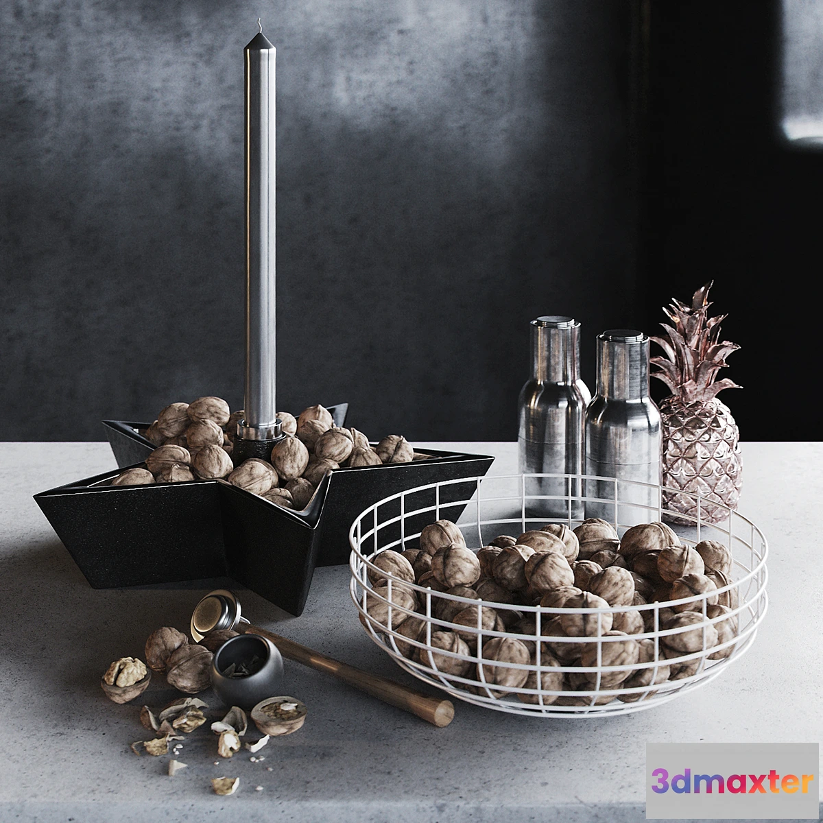 891622 - Christmas walnut decor set - No.4