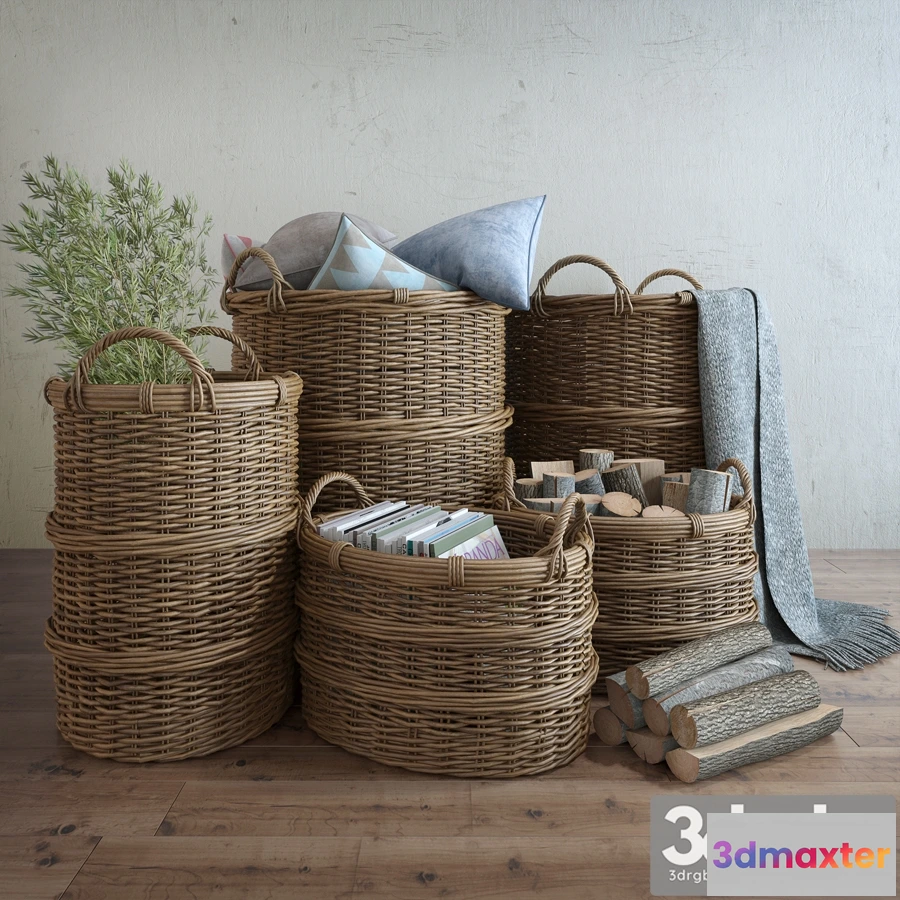 922320 - Basket With Handles