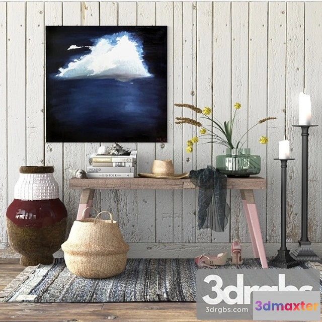 922330 - Bench With Decor