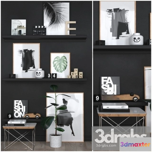 922352 - Black Set Decorative