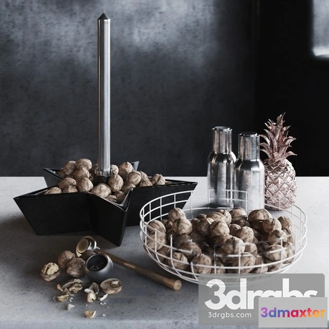 922456 - Christmas Walnut Decor Set