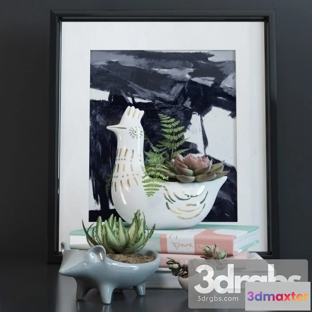 922888 - Decor Vase Of Succulent Plants