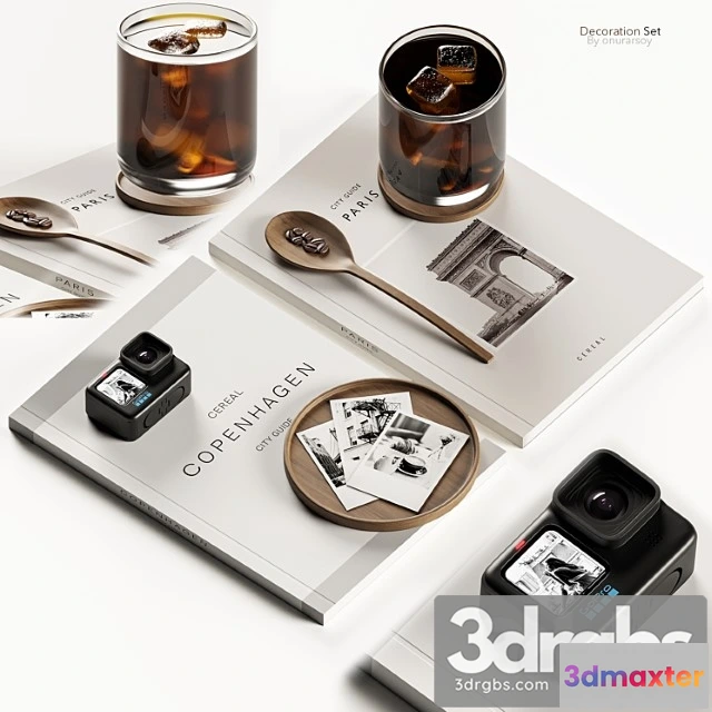 922970 - Decoration set with Books and Coffee