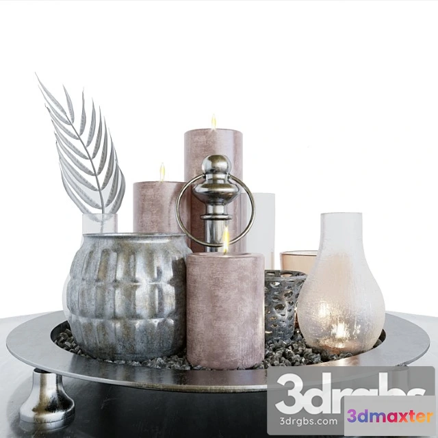 924090 - Decorative set Collection of candles and candlesticks