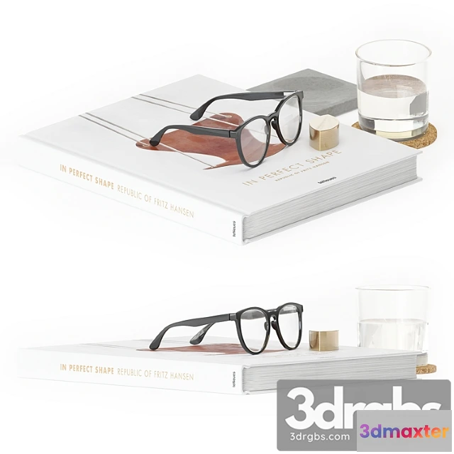 924248 - Decorative Set Glasses And Book