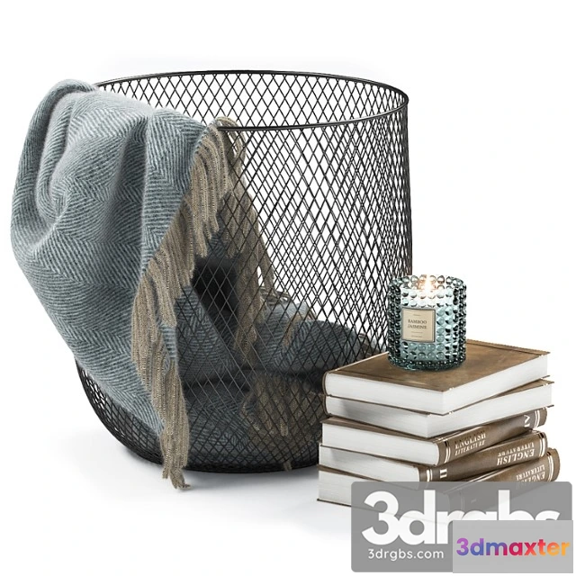 924370 - Decorative set Metal basket decor 08