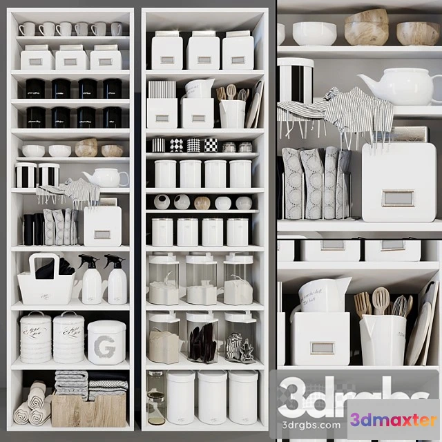 924386 - Decorative set Modern racks with decor