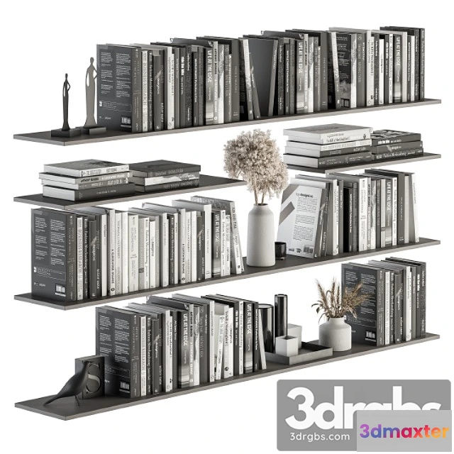 924464 - Decorative Set On Shelves And Decor Objects Set 07
