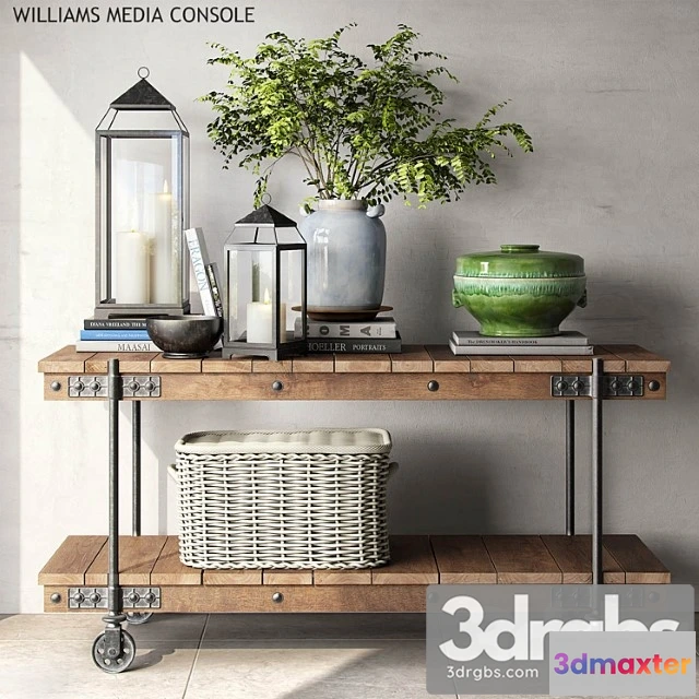 924508 - Decorative set Pottery barn williams media console