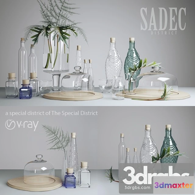 924534 - Decorative set Sadec district glassware