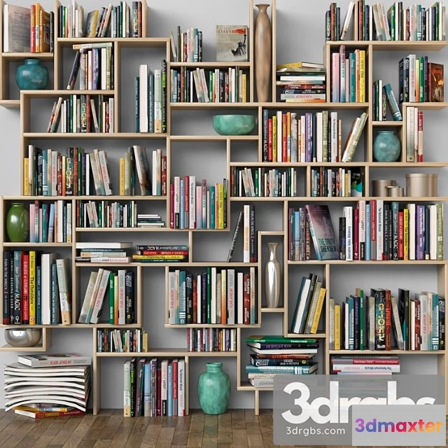 924612 - Decorative set Shelf with books. library