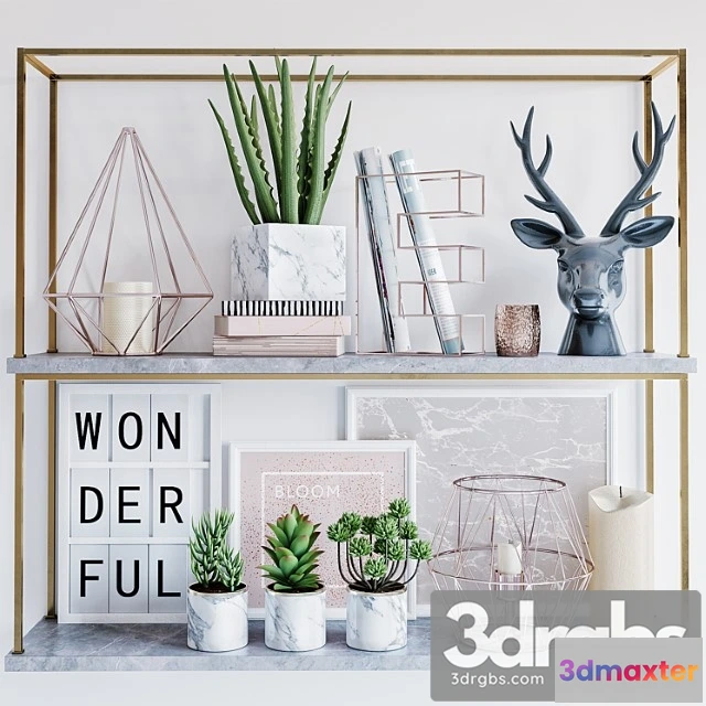 924614 - Decorative set Shelf with decor