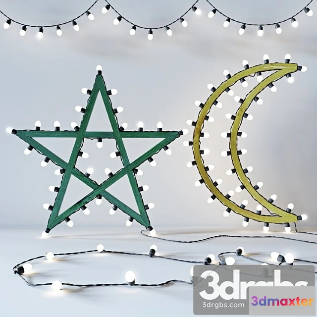 924630 - Decorative set Star moon lights
