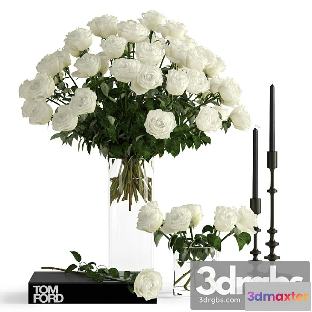 924700 - Decorative set White roses