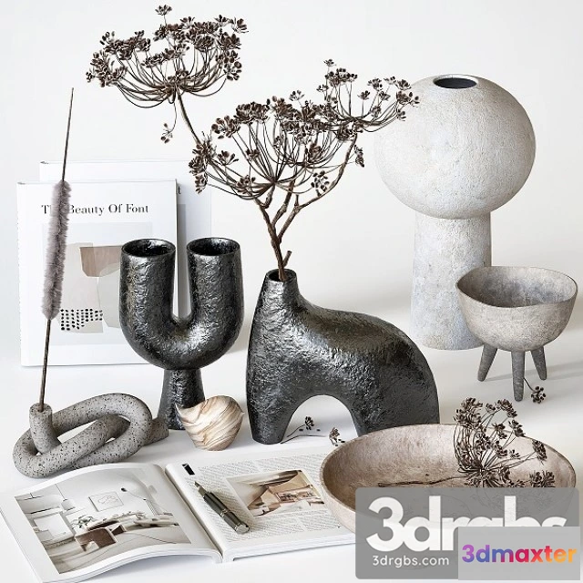 924762 - Decorative Set With Ceramic and Heracleum 09