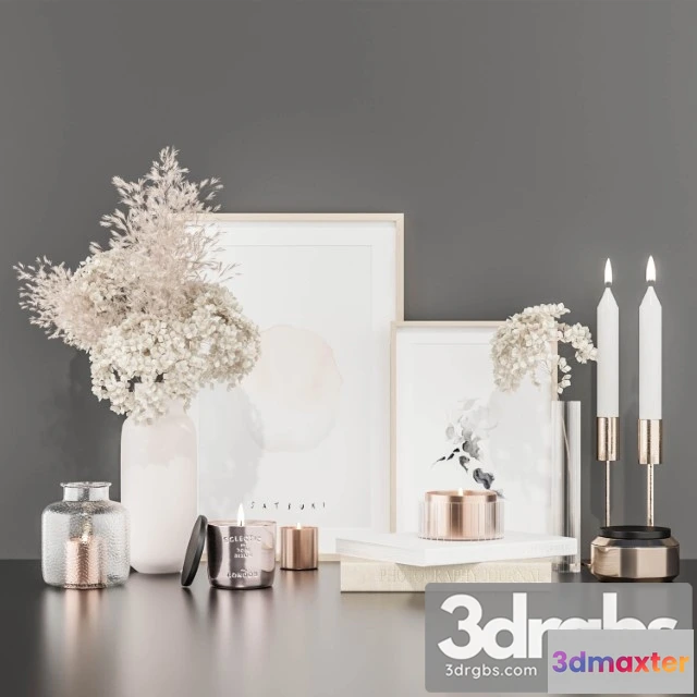 924828 - Decorative Set with Hydrangea and Pampas Grass