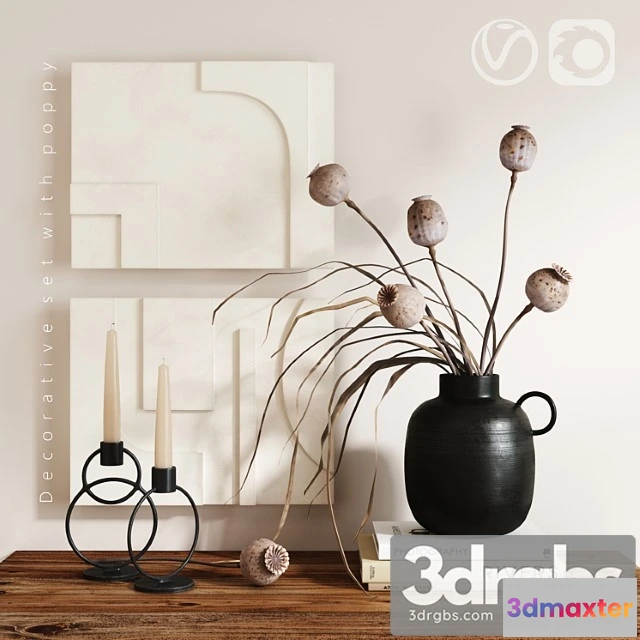 924862 - Decorative Set With Poppy