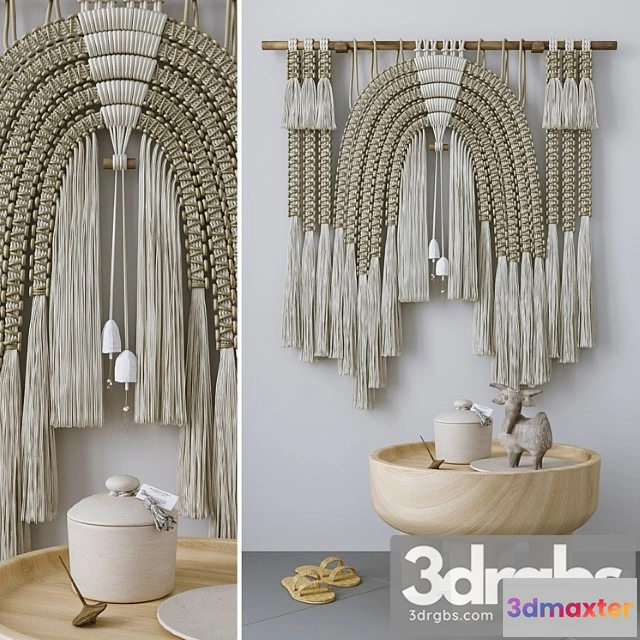 924894 - Decorative Set With Wall Hanging Macrame 5